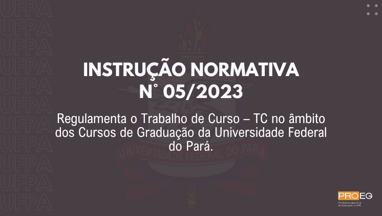 Proeg torna pública a Instrução Normativa que regulamenta o Trabalho de Curso